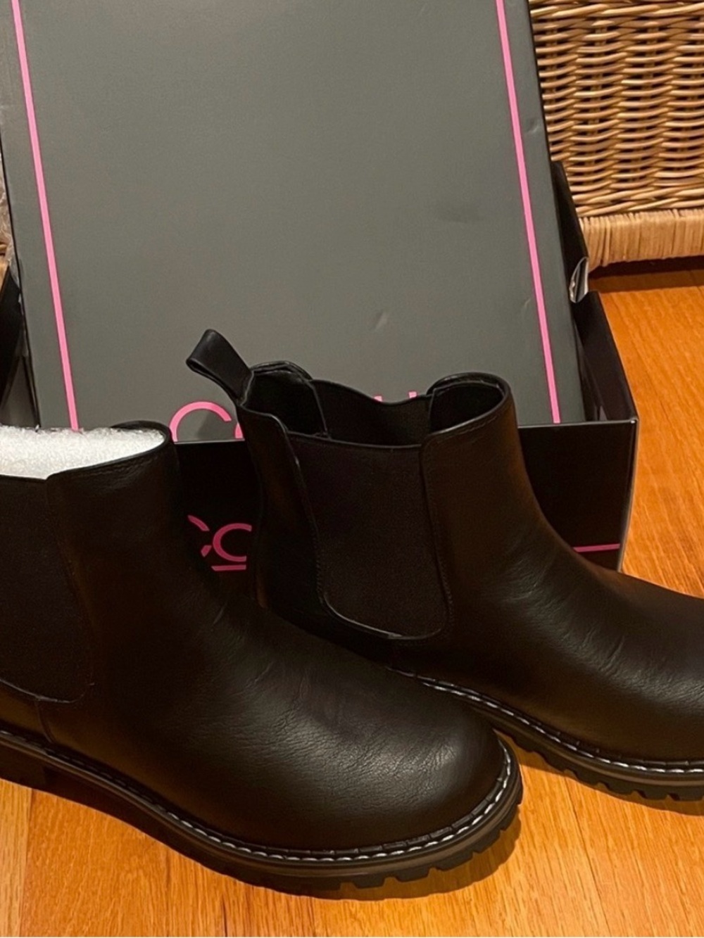 Corkys Black Chelsea Ankle Boots